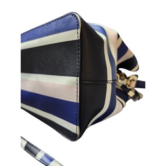 Kate Spade Evangelie Laurel Way Cruise Stripe Double Strap Shoulder Handbag - Picture 6 of 15
